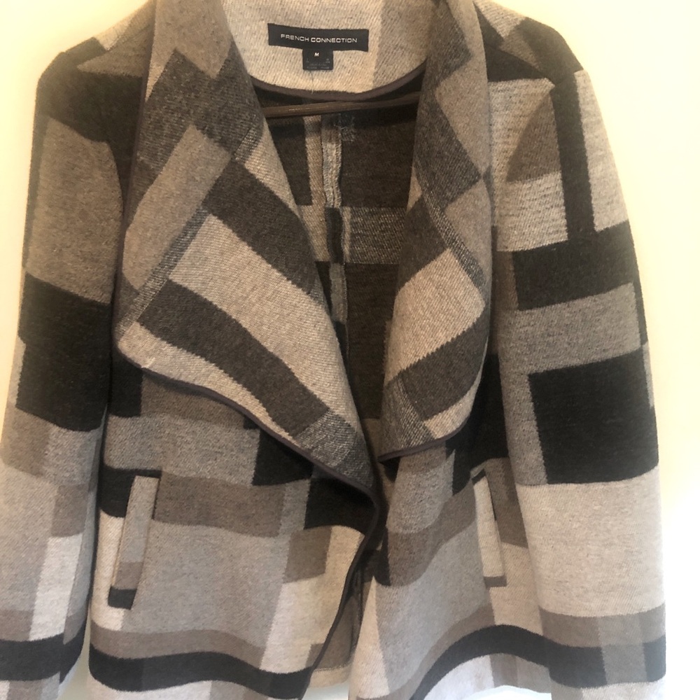French Connection Women's Gray Geometric jacket